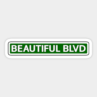 Beautiful Blvd Street Sign Sticker